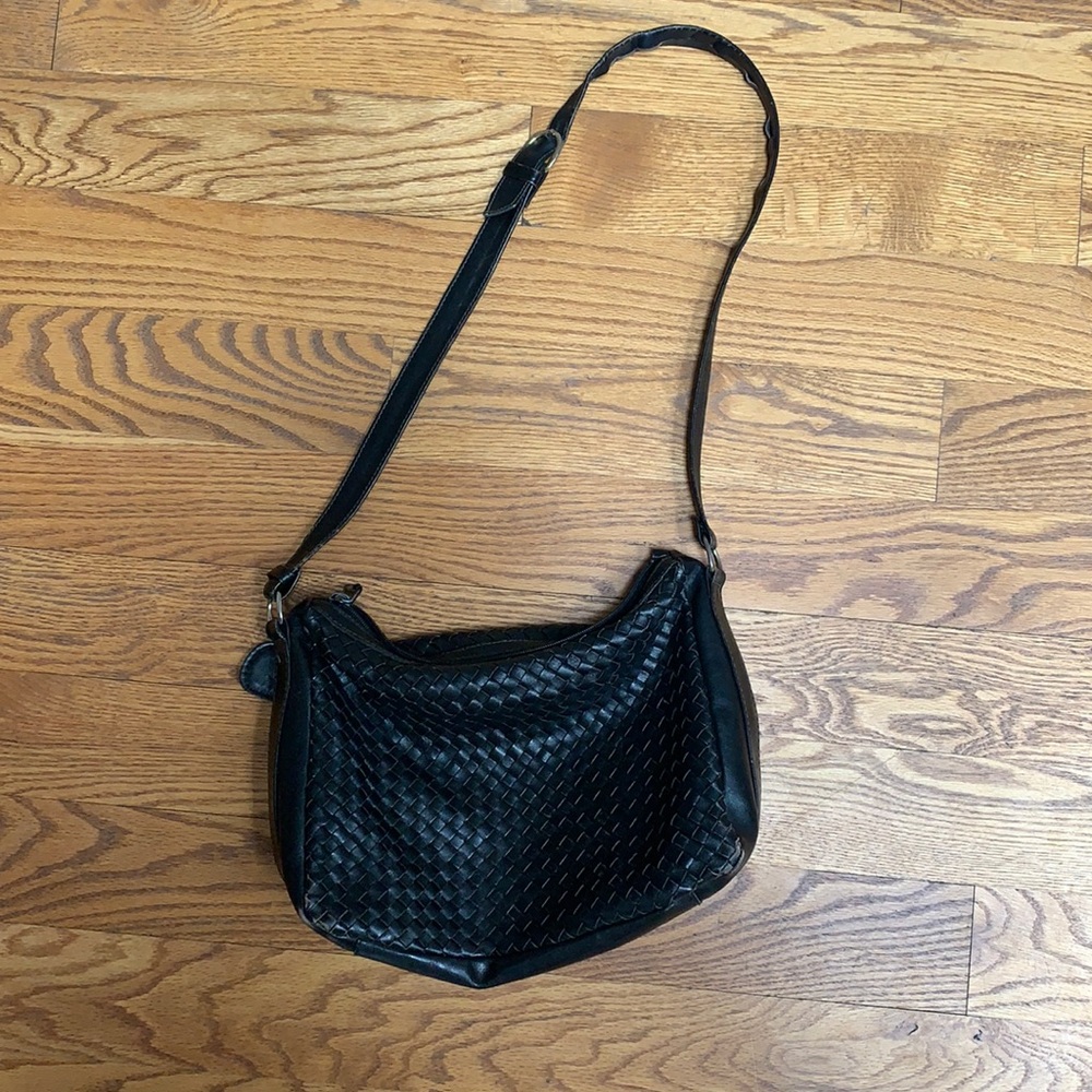 Vintage Ganson black leather shoulder bag